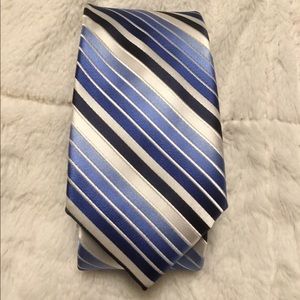 Vibrant Blue and white striped tie